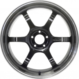 ADVAN R6 Wheel (18x9.5", 45mm, 5x100, Each) Machining & Racing Hyper Black