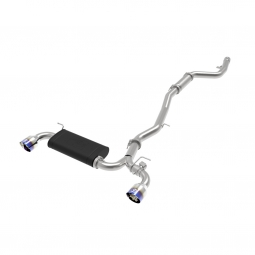 aFe Takeda Cat-Back Exhaust System w/ Blue Flame Tips (3" > 2.5", 304SS), '20-'21 GR Supra (A90)