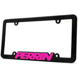 Perrin License Plate Frame (Hyper Pink Lettering)