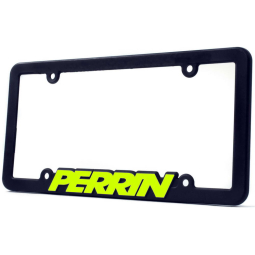 Perrin License Plate Frame (Neon Yellow Lettering)