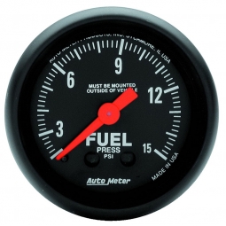 AutoMeter Z Series Fuel Pressure Gauge (52mm, 0-15 PSI)