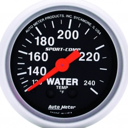 AutoMeter Sport-Comp Water Temperature Gauge (52mm, 120-240 F)