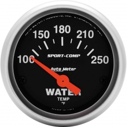 AutoMeter Sport-Comp Water Temperature Gauge (52mm, 100-250 F)