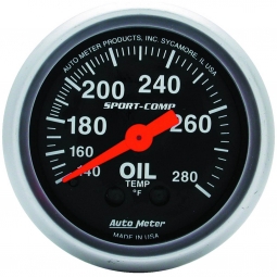 AutoMeter Sport-Comp Oil Temperature Gauge (52mm, 140-280 F)