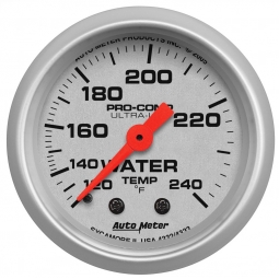 AutoMeter Ultra-Lite Series Water Temperature Gauge (52mm, 120-240 F)
