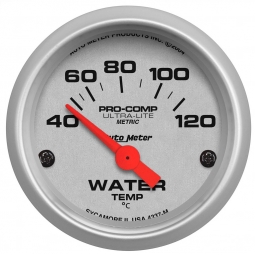 AutoMeter Ultra-Lite Series Water Temperature Gauge (52mm, 40-120 Celsius)