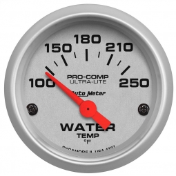 AutoMeter Ultra-Lite Series Water Temperature Gauge (52mm, 100-250 F)