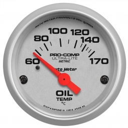 AutoMeter Ultra-Lite Series Oil Temperature Gauge (52mm, 60-170 Celsius)