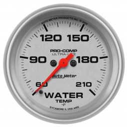 AutoMeter Ultra-Lite Series Water Temperature Gauge (66.7mm, 60-210 F)