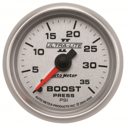 AutoMeter Ultra-Lite II Series Boost Gauge (52mm, 0-35 PSI)