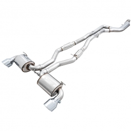 AWE Touring Edition Cat-Back Exhaust System w/ 5" Chrome Silver Tips, '20-'21 GR Supra (A90)