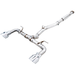 AWE Track Edition Cat-Back Exhaust System w/ Chrome Silver Tips, '13-'24 BRZ / FR-S / GR86