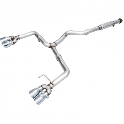 AWE Track Edition Cat-Back Exhaust System w/ 102mm Chrome Silver Tips, '22-'24 WRX