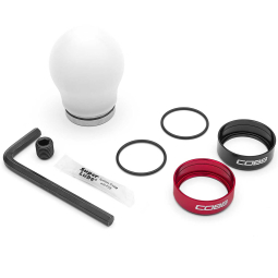 COBB Weighted Shift Knob (White w/ Black & Red Collars), '15-'24 Golf R