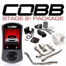 COBB Stage 2+ Power Package w/ Ti Exhaust (Stealth Black), '11-'14 STi (Sedan)