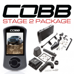 COBB Stage 2 Power Package w/ Black Intercooler, '17-'20 F-150 Raptor