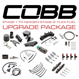 COBB Stage 1 to NexGen Stage 2+ Flex Fuel Pack Upgrade Stealth Black, '18 STi Type RA & '19-'20 STi
