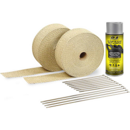 DEI Exhaust Wrap Kit (Tan Wrap, Aluminum Spray, Ties)