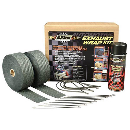 DEI 010112 Exhaust Wrap Kit- Tan Wrap Aluminum HT Silicone Coating