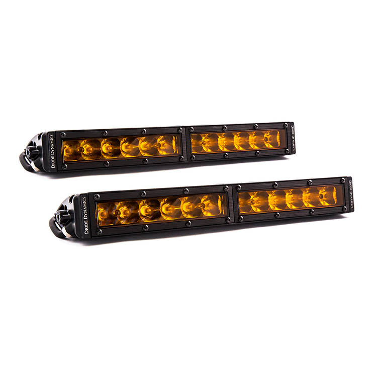 Diode Dynamics SS12 12 LED Light Bars (Driving, Amber/2000K, Pair/2)