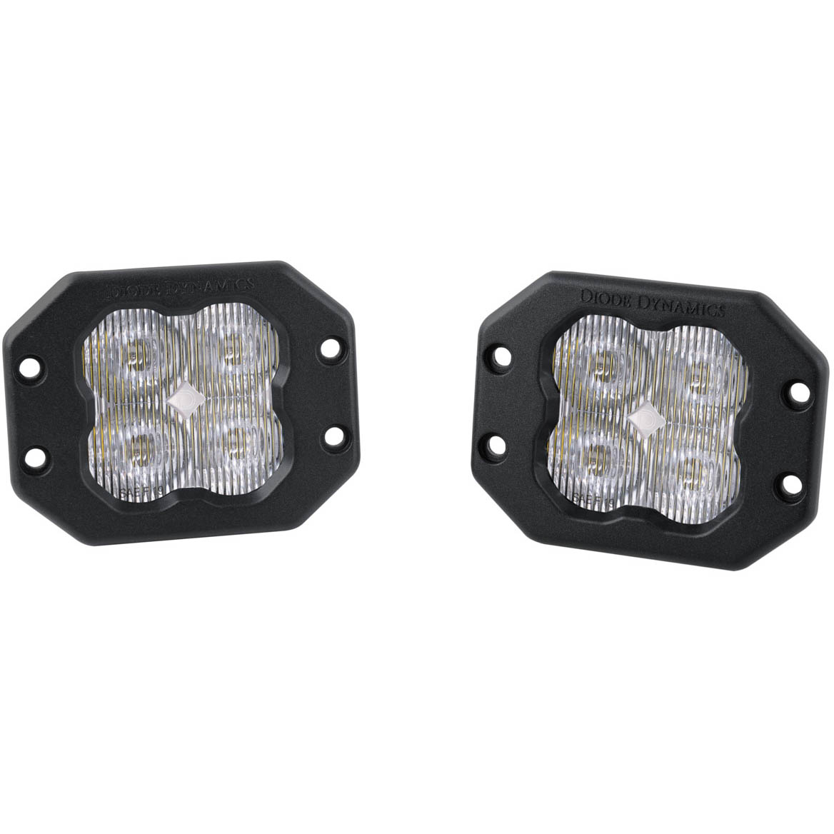 Diode Dynamics SS3 Pro LED Pods (SAE Fog, Flush, White, Pair/2)