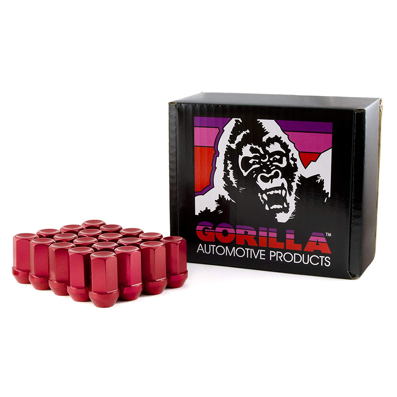 Gorilla Closed End Aluminum Lugs (Red, 12x1.5mm, Set/20)