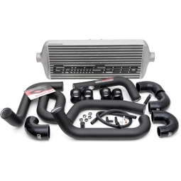 GrimmSpeed Front Mount Intercooler Kit (Raw Core w/ Black Pipes), '08-'14 STi