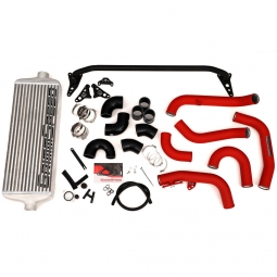 GrimmSpeed Front Mount Intercooler Kit (Raw Core w/ Red Pipes), '15-'21 STi