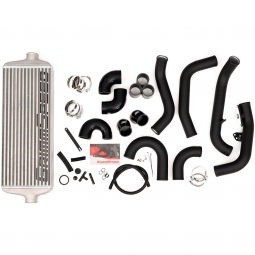 GrimmSpeed Front Mount Intercooler Kit (Raw Core w/ Black Pipes), '15-'21 STi