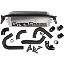 GrimmSpeed Front Mount Intercooler Kit (Raw Core w/ Black Pipes), '15-'21 WRX