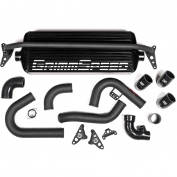 GrimmSpeed Front Mount Intercooler Kit (Black Core w/ Black Pipes), '15-'21 WRX