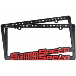 GrimmSpeed License Plate Frames (Red, Pair/2)