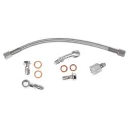 GrimmSpeed Turbocharger Oil Feed Line Kit (For Aftermarket Turbos), '02-'14 WRX & '04-'21 STi