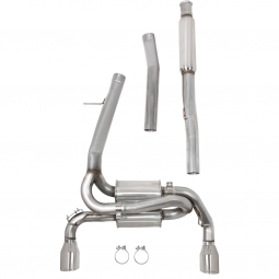 Hooker Cat-Back Exhaust System (Dual 4.5" Polished Tips), '16-'18 Focus RS