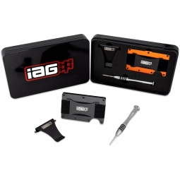 IAG Aluminum Wallet w/ Money Clip, Cash Band, & Screwdriver Kit (Boxer Logo) Black