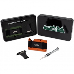 IAG Aluminum Wallet w/ Money Clip, Cash Band, & Screwdriver Kit (Off-Road Logo) Black