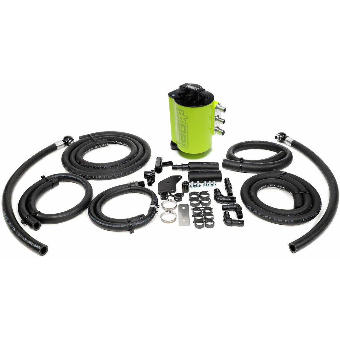 IAG V3 Street Series Air/Oil Separator Kit (Neon Yellow), '08-'14 WRX ...