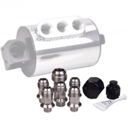 IAG Stainless Steel AN Breather Fitting Set, '04-'21 STi & '05-'14 WRX