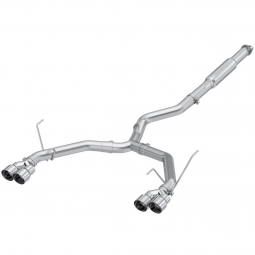MBRP 3" Cat-Back Exhaust System (Race, 304SS w/ Quad SS Tips), '22-'24 WRX