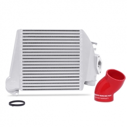 Mishimoto Top Mount Intercooler (Silver Core w/ Red Hoses), '08-'14 WRX