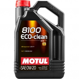 Motul 8100 ECO-CLEAN Full Synthetic Engine Oil (0W20, 5 Liters)