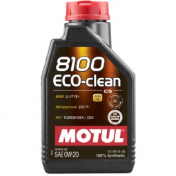 Motul 8100 ECO-CLEAN Synthetic Engine Oil (0W20, 1 Liter)