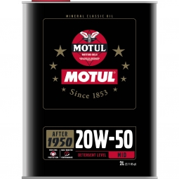 Motul Classic Performance Full Synthetic Engine Oil (20W50, 2 Liters)