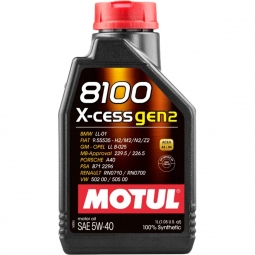Motul 8100 X-CESS Gen2 Synthetic Engine Oil (5W40, 1 Liter)