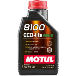 Motul 8100 ECO-lite Gen3 Full Synthetic Engine Oil (5W20, 1 Liter)