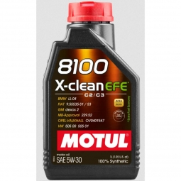 Motul 8100 X-Clean EFE Full Synthetic Engine Oil (5W30, 1 Liter)