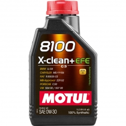 Motul 8100 X-Clean EFE Full Synthetic Engine Oil (0W30, 1 Liter)