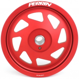Perrin Crank Pulley (Small Hub, Red), '15-'21 WRX & '13-'23 BRZ/FR-S/86