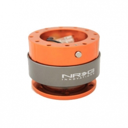 NRG Gen 2.0 Quick Release Steering Wheel Hub (Orange / Titanium)