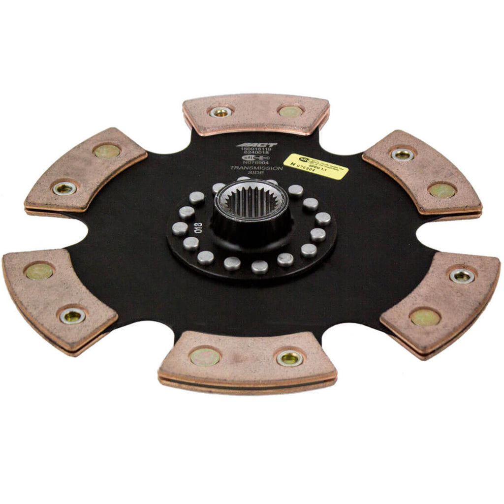ACT Clutch Disc (Rigid, 6 Pad Race, Disc Only), 2004-2021 STi - Angle 2